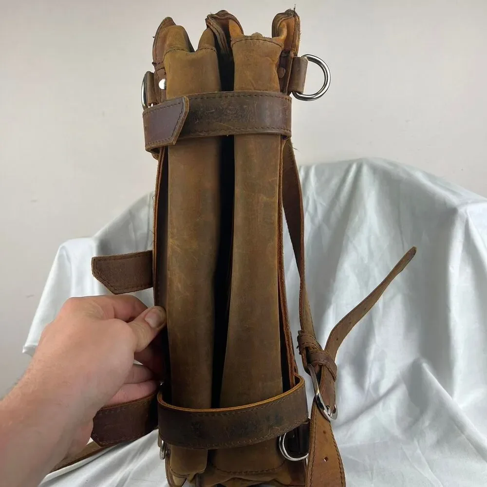 Large Leather Brown Laptop Brifcase Bag Men’s